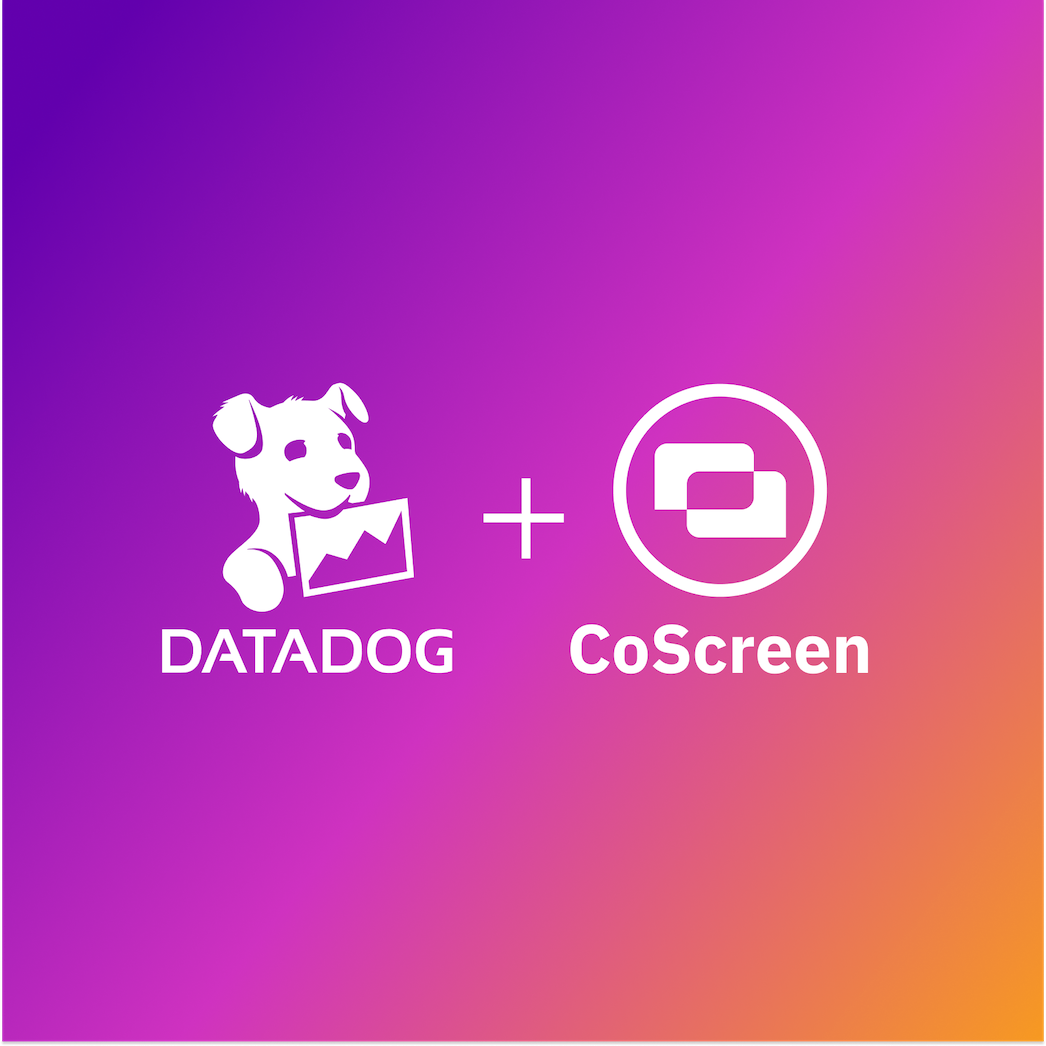 Datadog and CoScreen logos in the 2022 acquisition announcement